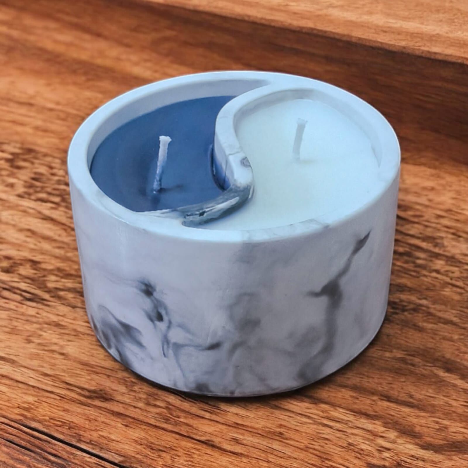 YİN-YANG SİYAH BEYAZ EL YAPIMI SOYA MUMU