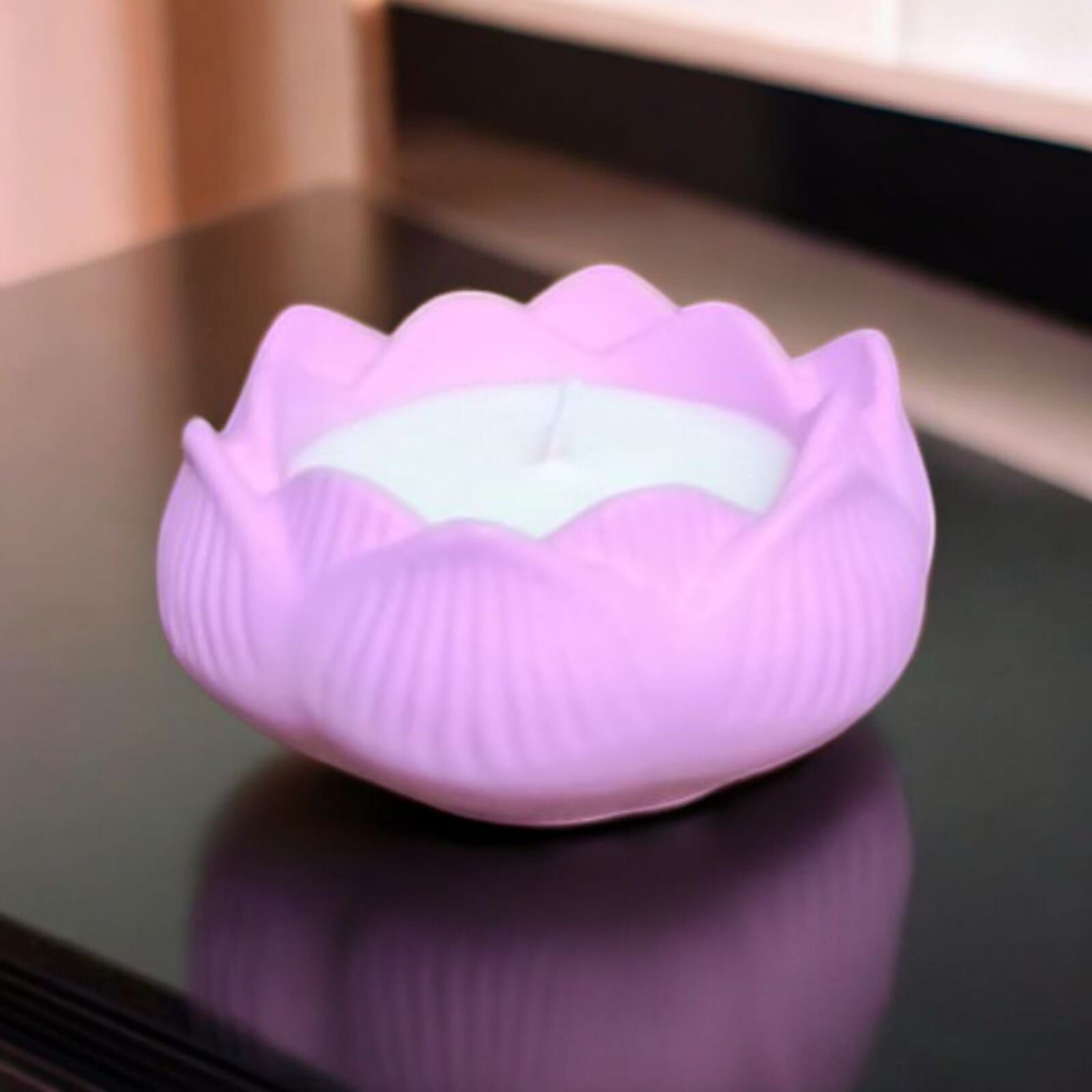 LOTUS ÇİÇEĞİ ŞEKER PEMBE SOYA MUMU