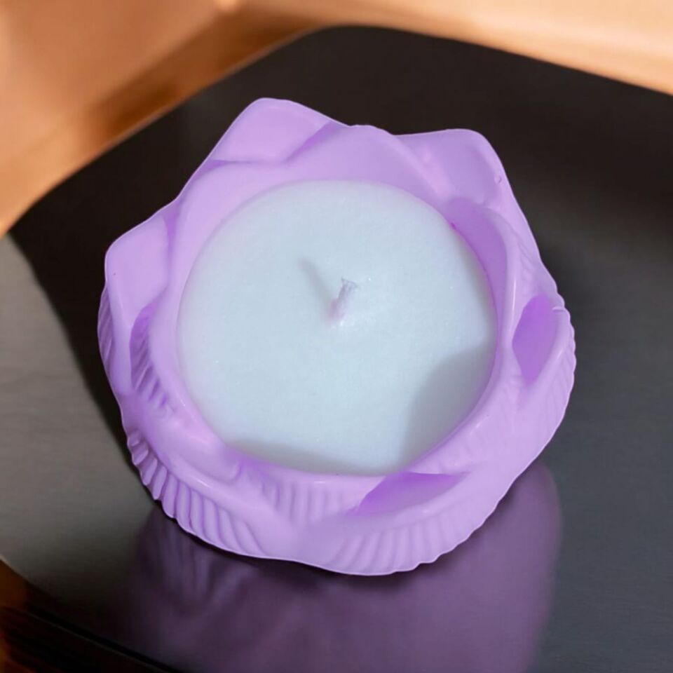 LOTUS ÇİÇEĞİ ŞEKER PEMBE SOYA MUMU