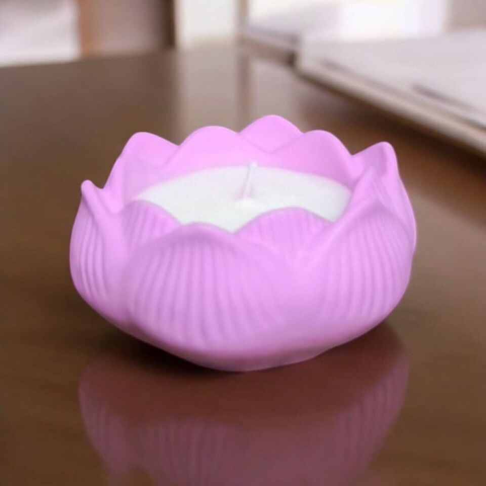 LOTUS ÇİÇEĞİ ŞEKER PEMBE SOYA MUMU